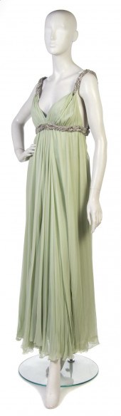 A Sarmi Pale Green Silk Chiffo