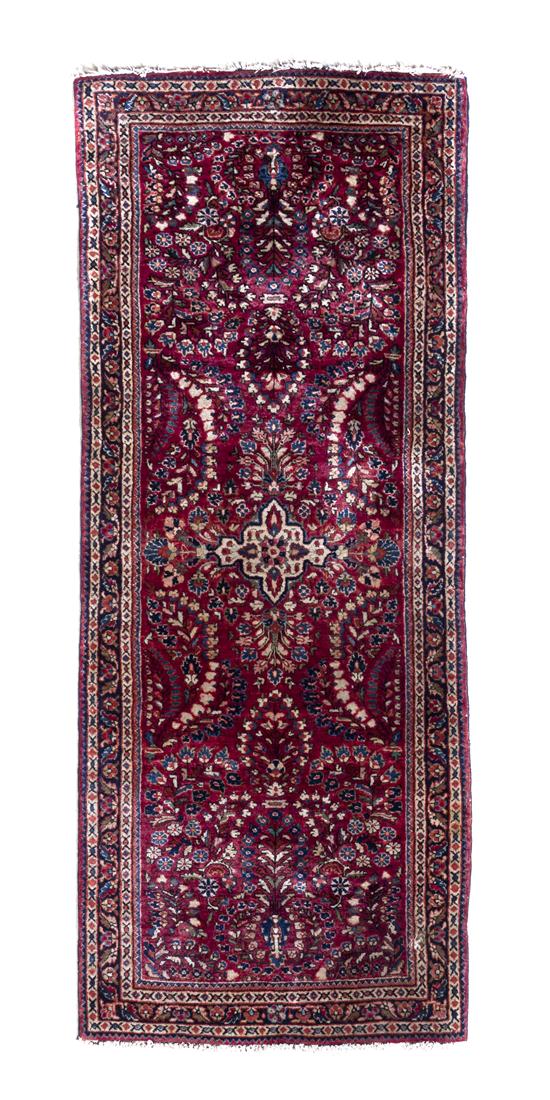 A Sarouk Wool Runner having a