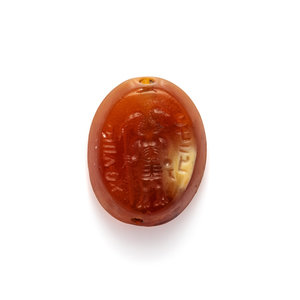 A Sassanian Agate Ring Stone with a