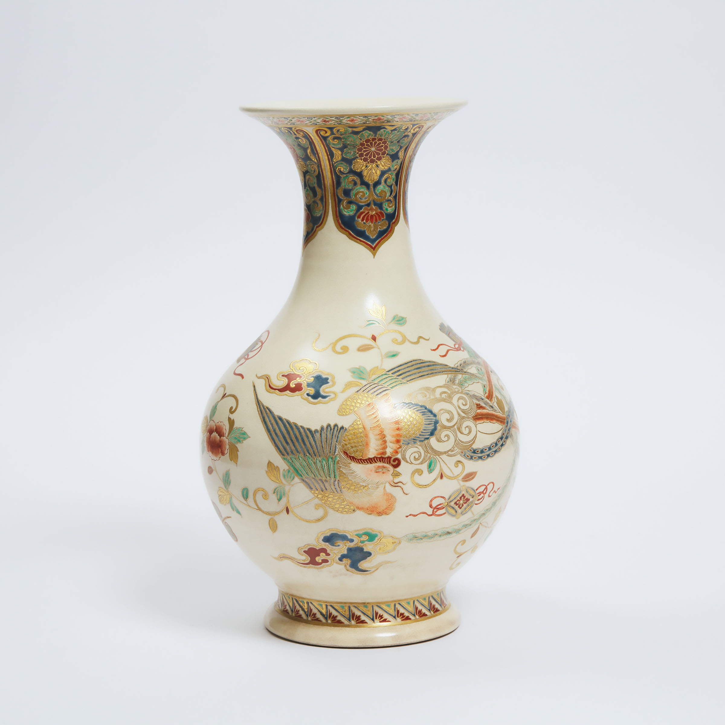A Satsuma 'Phoenix' Vase, Meiji
