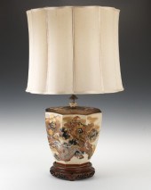 A Satsuma Table Lamp Octagonal