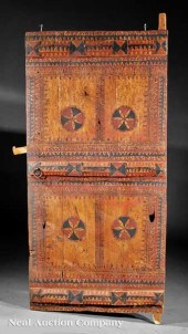 A Saudi Arabian Painted Wood C