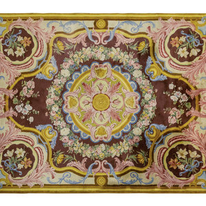 A Savonnerie Style Wool Rug 20th