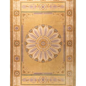 A Savonnerie Style Wool Rug Real