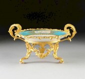 A SÃˆVRES STYLE GILT BRONZE MO