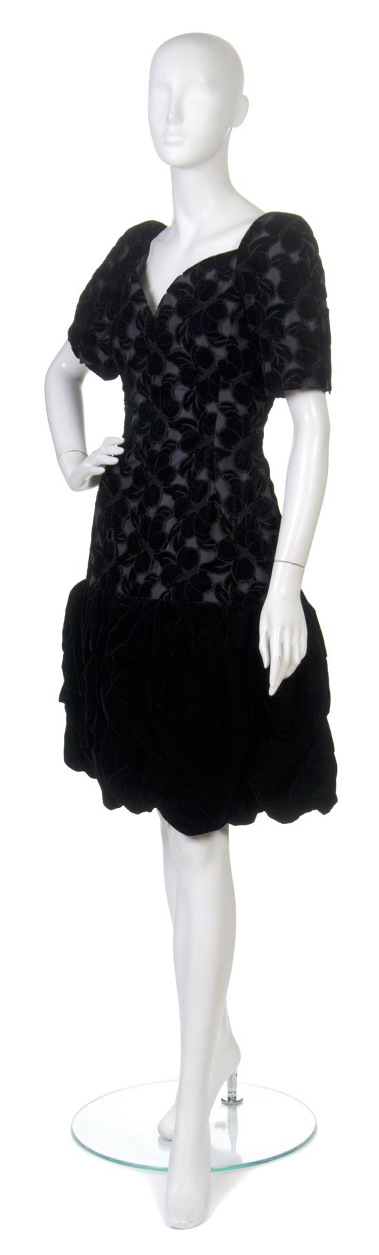 A Scaasi Black Cut Velvet
