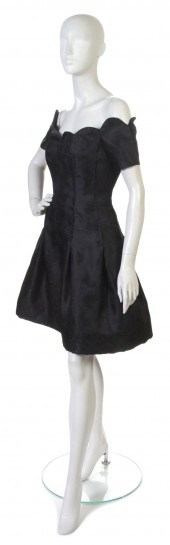 A Scaasi Black Silk Cocktail D
