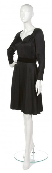 A Scaasi Black Silk Cocktail D