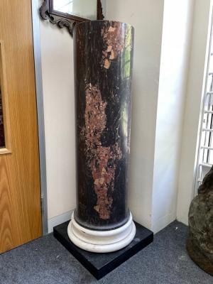 A Scagliola column, of plain