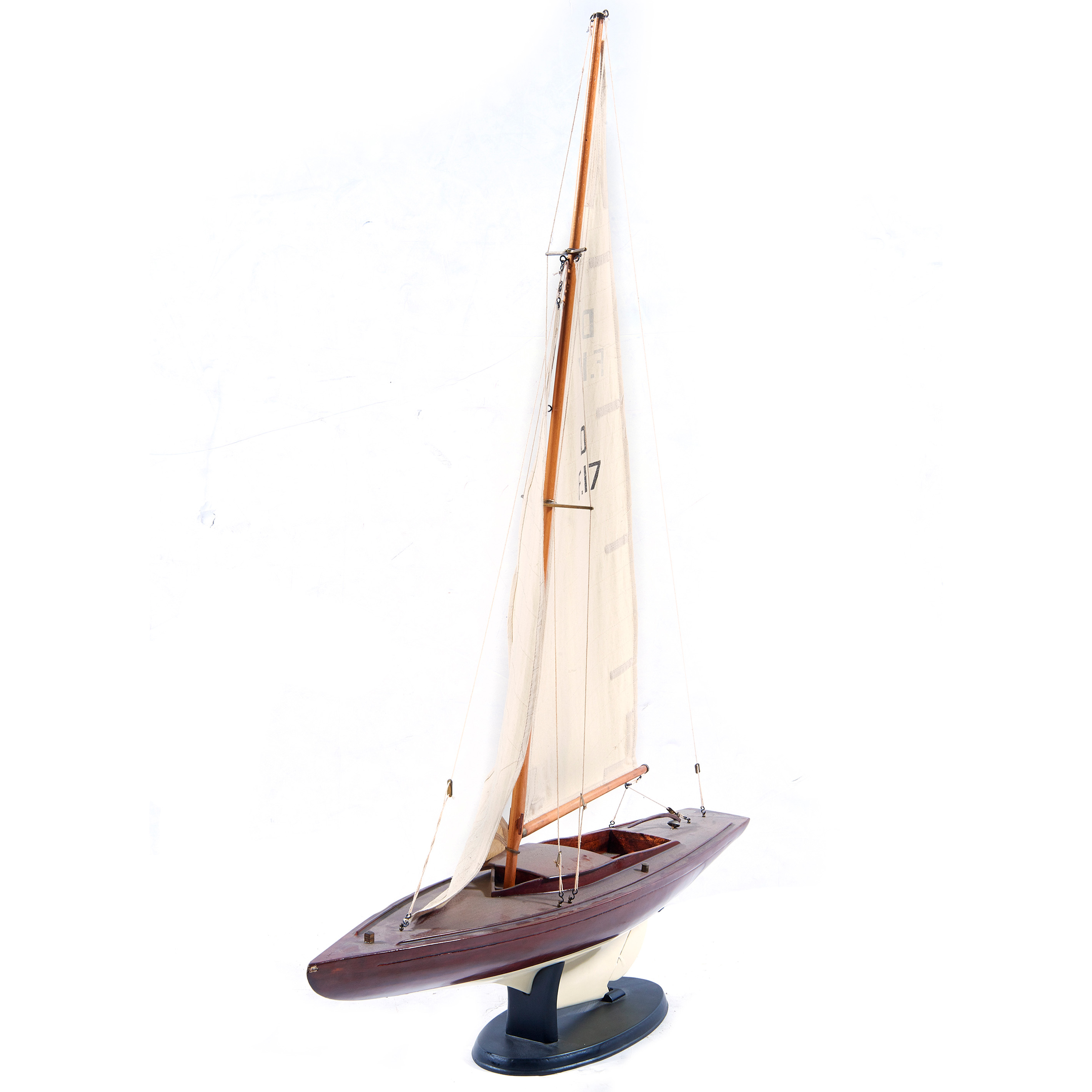A SCALE HAND BUILT RACING SAIL BOAT