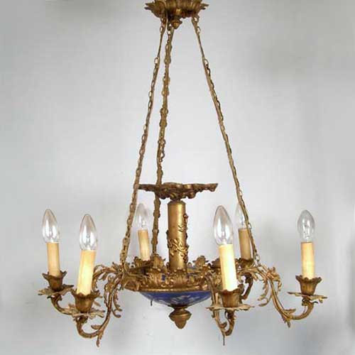 A Scandinavian Brass Chandelier