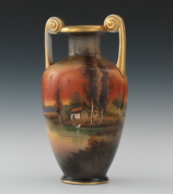 A Scenic Porcelain Vase Large