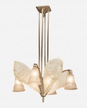 A SCHNEIDER ART DECO FROSTED G