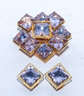A SCHREINER NY LAYERED BROOCH