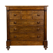 A SCOTTISH FIGURED MAHOGANY GE