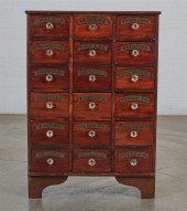 A SCOTTISH MAHOGANY APOTHECARY
