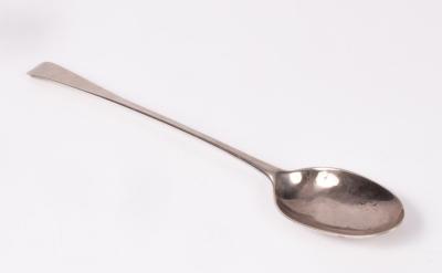 A Scottish silver basting spoon,