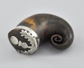 A Scottish Silver Mounted Horn