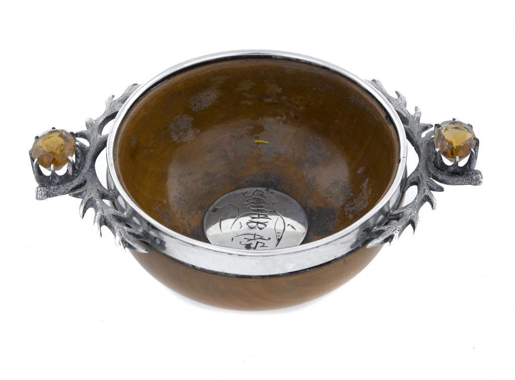 A SCOTTISH VICTORIAN SILVER MOUNTED