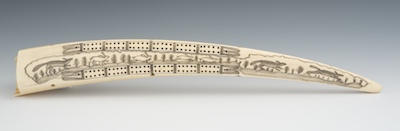 A Scrimshaw Cribbage Board Probably