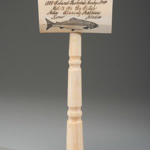 A Scrimshaw Presentation Gavel