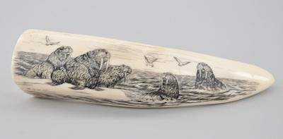 A Scrimshaw Tooth by Au Yuet Shan