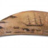 A Scrimshaw Tooth with Whaling
