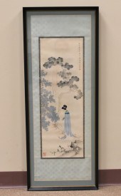 A SCROLL PAINTING OF A WOMAN I