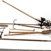 A seed drill, two shepherds' c