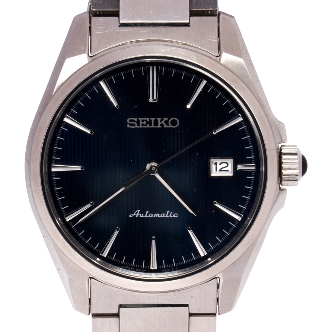 A SEIKO STAINLESS STEEL WRISTWATCHA