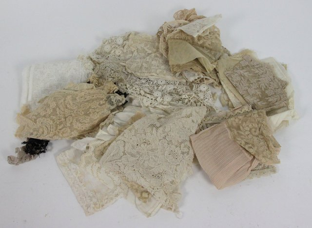 A selection of lace and crochet