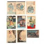 A SELECTION OF NINE JAPANESE W