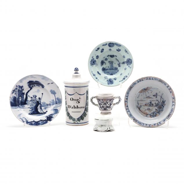 A SELECTION OF SIX ANTIQUE
