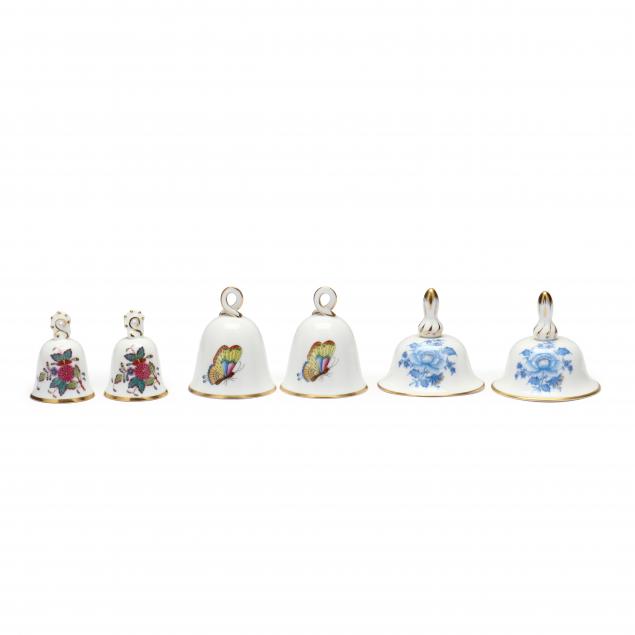 A SELECTION OF SIX HEREND PORCELAIN