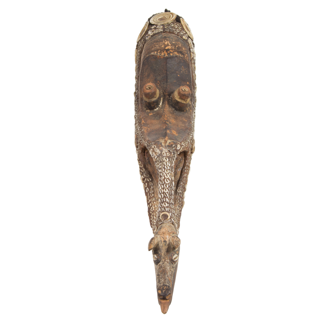 A SEPIK RIVER ANIMAL MASK WITH