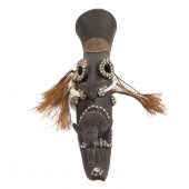 A SEPIK RIVER MASK CARVED WITH