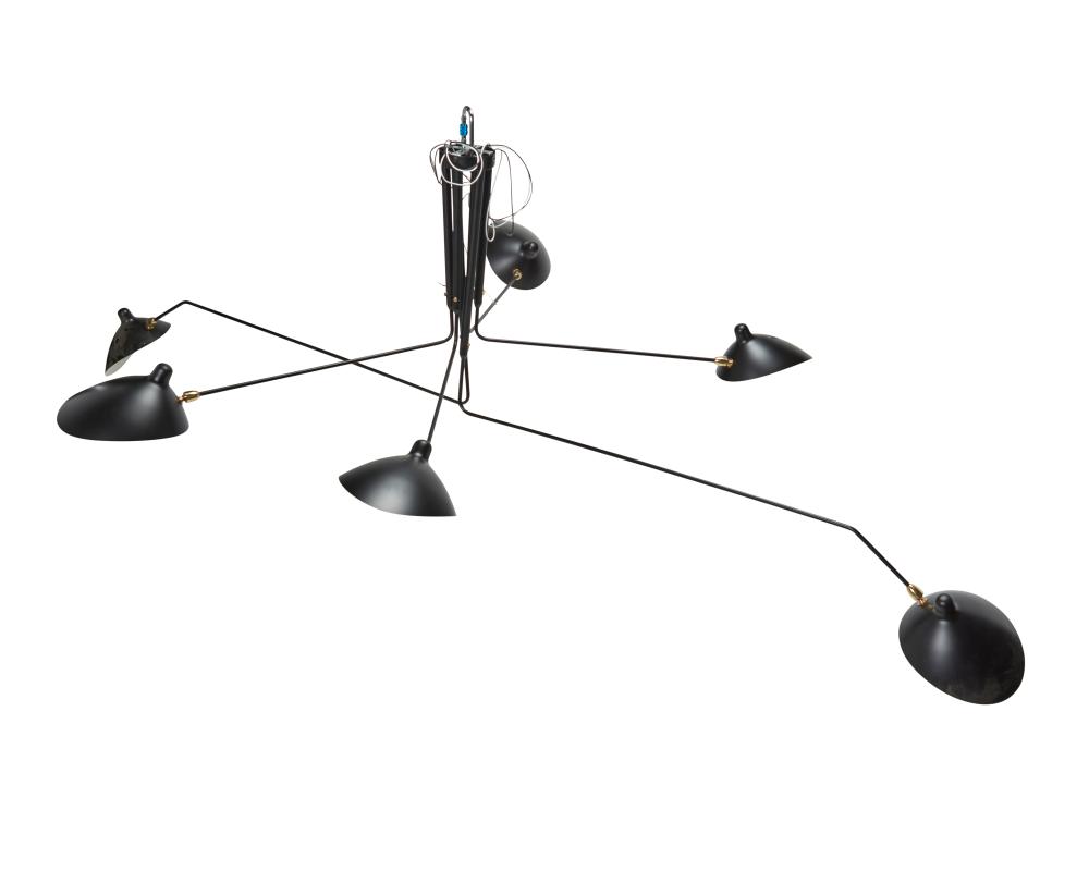 A SERGE MOUILLE-STYLE CEILING LAMPA