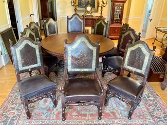 A set of 10 antique mahogany dining