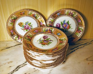 A set of 12 German Dresden plates