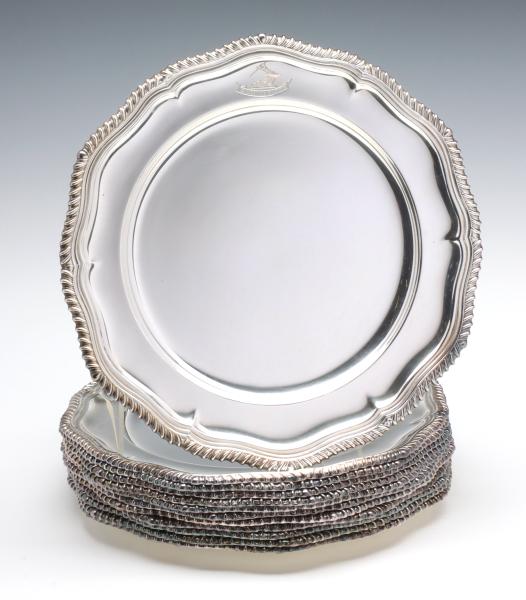 A SET OF 12 OLD SHEFFIELD PLATE