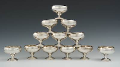 A Set of 12 Sterling Silver