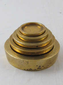 A set of 19th century brass