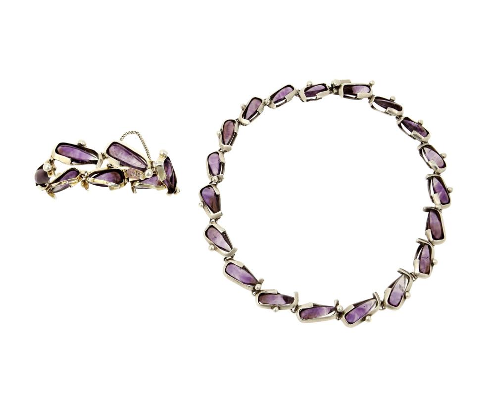 A SET OF ANTONIO PINEDA SILVER