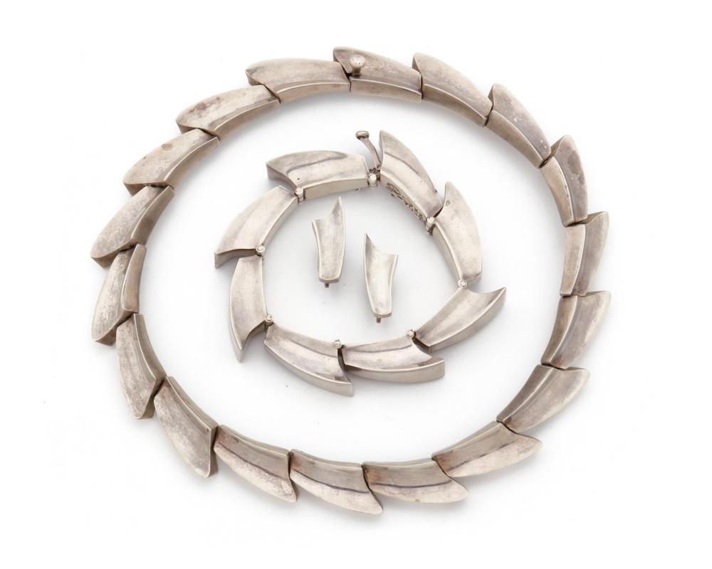 A SET OF ANTONIO PINEDA SILVER