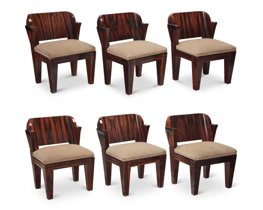 A SET OF ART DECO REVIVAL DINING