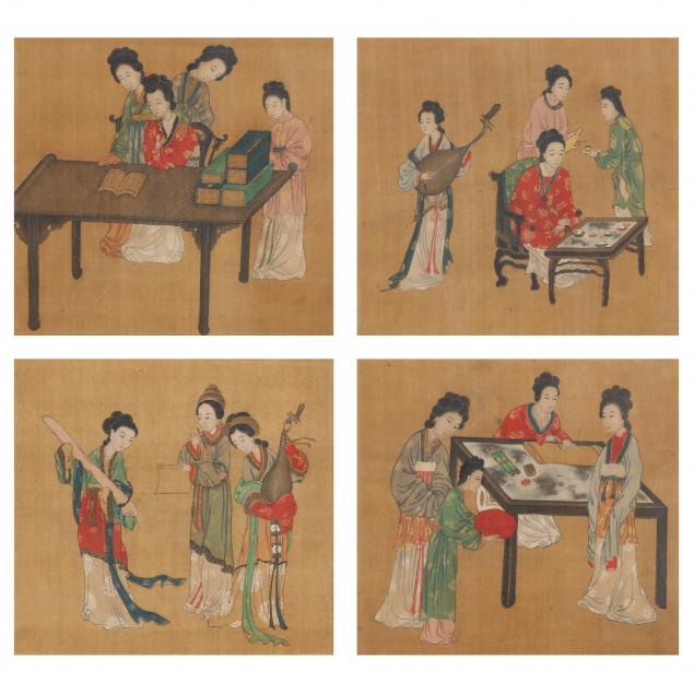 A SET OF CHINESE PAINTINGS ON