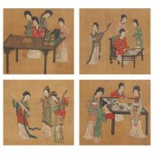 A SET OF CHINESE PAINTINGS ON