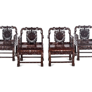 A Set of Chinese Rosewood and