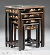A Set of Chinoiserie Black Lac