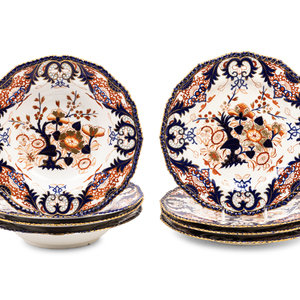 A Set of Derby Porcelain Plates
